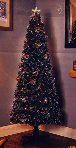 1.8 Metre Multi Action Coloured LED Fibre Optic Pine Cone Indoor Christmas Tree Premier