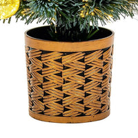 Premier Green Fibre Optic Tree With Pin Wire LED Baubles 80cm Premier
