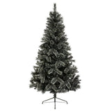 2.1m / 7ft Black Tipped Fir Artificial PVC Christmas Xmas Tree - Retail ABC - Branded Goods - Discount Prices