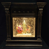 18cm Glitter Water Spinner Santa Sleigh Scene with Warm White LEDs Battery - Retail ABC - Branded Goods - Discount Prices