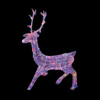 Premier 1.4m Soft Acrylic Stag with 300 Multi-Coloured Multi-Action LEDS Premier Decorations