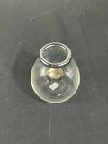 2 x 13cm Clear Glass Tea-Light Jar With Metal Holder Hight Unbranded