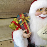40cm Sitting Santa Claus Nice Xmas List Parcels Red Plush Christmas Decoration - Retail ABC - Branded Goods - Discount Prices