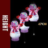 3 Pack Christmas Multicolour Disco Snowman Christmas Weather Pathway LED Lights Branded