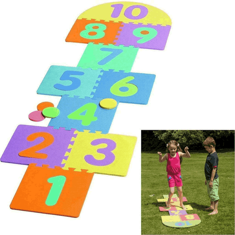 Giant Hop Scotch Indoor Outdoor Garden Family Hopscotch Game Set 210cm x 60cm Unbranded