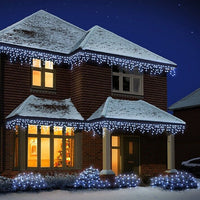Premier Decorations 300 LED Multi Action Frosted Iciclebrights - White Premier Decrations
