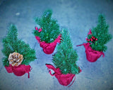 4 Pack of Artificial Small Christmas Tree Home Party Tabletop Xmas Decoration - Retail ABC - Branded Goods - Discount Prices