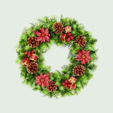 Premier 45cm Plastic Christmas Wreath With Drum Parcels Red Gold Decoration Premier