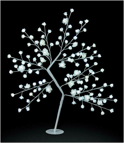 Premier Energy Efficient 1.2m Lit White Rose Flower Tree with 120 LEDs - Retail ABC - Branded Goods - Discount Prices