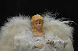 New 30cm White & Silver Christmas Tree Top Fairy Angel House Decoration Ornament - Retail ABC - Branded Goods - Discount Prices