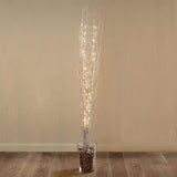 80 White LED Christmas Silver Twig Light Decorations 1.2m Premier Premier
