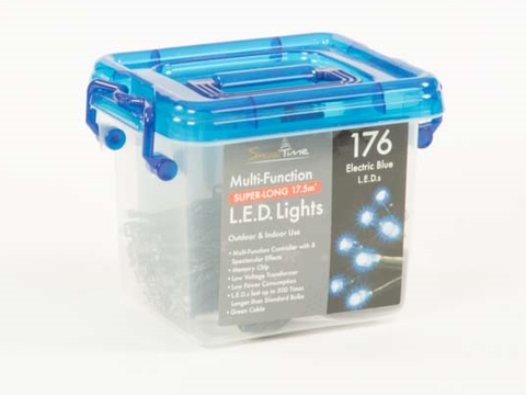 176 BLUE LEDs SUPER LONG 12m LED Indoor / Outdoor Christmas Tree Lights - BLUE - Retail ABC - Branded Goods - Discount Prices