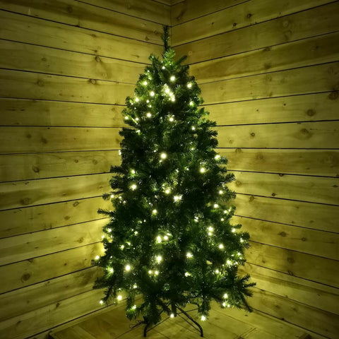 Premier 7ft Pre Lit Oregon Pine PVC Christmas tree Multi-Action Warm White LEDs Premier