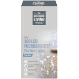 Premier 200 Cool White LED Microbrights Pinwire Solar Lights 19.9M Premier