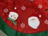 Christmas Tree Skirt Red/White/Green Santa Reindeer Snowman Fully Lined 90cm - Retail ABC - Branded Goods - Discount Prices