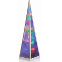 DAMAGED Christmas 60cm Holographic Pyramid Tree with Multi Colour LED Lights - Retail ABC - Branded Goods - Discount Prices