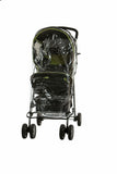 Universal Baby Pushchair Stroller Raincover Clear Rain Cover Pram Buggy Black Unbranded