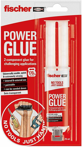 Fischer RAPID Twin Syringe 25ml Epoxy Power Adhesive Super Glue Bonds Material Araldite
