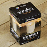 2 Pack of 13 x 9cm Cream Dancing LED Flame Battery Powered Melted Effect Candle Premier