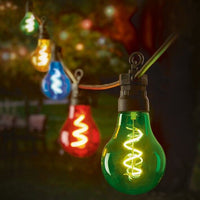 Decorative Garden Lights Christmas Multi-Coloured Spiral Festoon Connecting LED Garden Lights