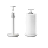 Pipe Paper Towel Holder Black Iron Industrial Push Stop Kitchen Roll Stand Cream Maison & White