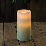 Battery Operated Fountain Bubbling LED Water Candle, Baby Blue Ombre White H20cm Premier