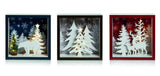 20cm Wooden Forest Box Scene Battery Operated Light Up Warm White Xmas Festive Premier Decorations