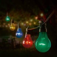10 Outdoor Multifunction Festoon Party Lights Multi-coloured LED 4.5m Garden Premier