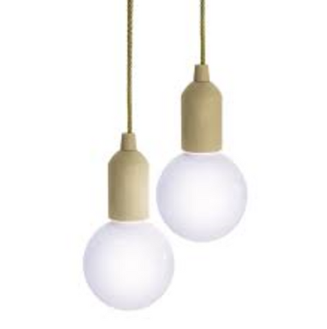4 x LED Pull Cord Portable Hanging Rope Lights Garages Sheds Tents Battery Power Lights