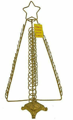Premier 50cm Gold Metal Christmas Tree with Star Xmas Upto 80 Card Holder Stand - Retail ABC - Branded Goods - Discount Prices