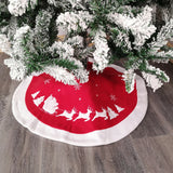 91cm Christmas Tree Skirt Red & Santa Sleigh Reindeer Trees Fully Lined PREMIER DECORATIONS
