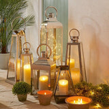 Large Garden home glass Lantern The Outdoor living company