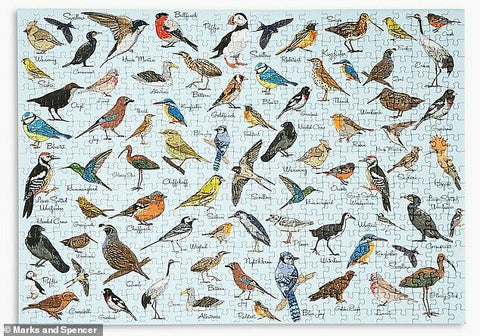 COLLECTABLE M&S ADULT (NOT SO) BRITISH BIRDS 500 PIECE JIGSAW PUZZLE M&S