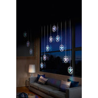 Premier 1.2m x 1.2m Curtain Light with Stars, 90 White and Colour Changing LEDs Premier