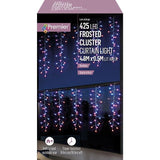 Indoor & Outdoor Rainbow Cluster 425 LED Timer Curtain Christmas Lights 4.8M Premier Decorations