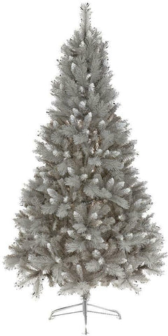 Premier 2.1m Silver Tip Fir Grey Artificial PVC Indoor Use Christmas Tree Premier
