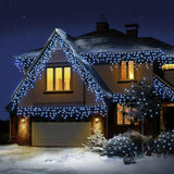 180 - 960 LED White Snowing Icicles Christmas Party Wedding Outdoor Lights Timer - Retail ABC - Branded Goods - Discount Prices