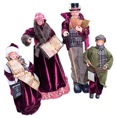 Premier 40-60cm 4 Piece Christmas Carolling Family Xmas Display Ornaments Figure - Retail ABC - Branded Goods - Discount Prices