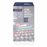 400 UltraBrights Waterfall Effect Large LEDs Multi Coloured Lights Silver Wire - Retail ABC - Branded Goods - Discount Prices
