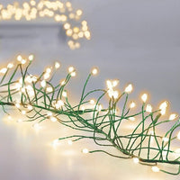 5.4m Warm White LEDs Green Garland Wire Light Christmas Decoration with Timer Premier