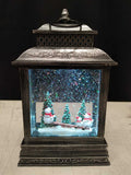 27cm Lit Up LED Water Spinner Snowmen See-Saw Snow Globe Christmas Timer - Retail ABC - Branded Goods - Discount Prices