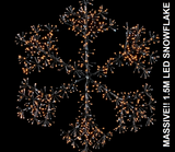 BIG 1.5m Outdoor Twinkle Starburst Snowflake Gold/White LED's Christmas Display - Retail ABC - Branded Goods - Discount Prices