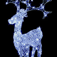 1.2m Twinkling Reindeer Prism White LED Lights 3D Christmas Garden Decoration - Retail ABC - Branded Goods - Discount Prices