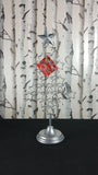 ""Premier Decorations 54cm Silver Christmas Tree Card Holder"" Premier