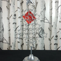 ""Premier Decorations 54cm Silver Christmas Tree Card Holder"" Premier