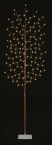 5ft 1.5m Pre-Lit Copper Tree 96 Warm White LED Indoor & Outdoor Christmas Mains - Retail ABC - Branded Goods - Discount Prices