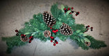Christmas Table Centrepiece Glitter Pine Cone Holly Berries Decoration - 70cm - Retail ABC - Branded Goods - Discount Prices