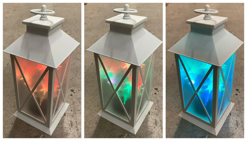 Premier Battery Op Colour Changing Star LED White Lantern Christmas Decoration Premier