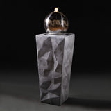 The Outdoor Living Company Tower Water Feature with Stainless Steel Orb and LEDs The Outdoor living company