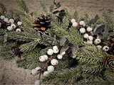 Christmas Table Centrepiece Glitter Pine Cone White Berries Decoration - 60cm - Retail ABC - Branded Goods - Discount Prices